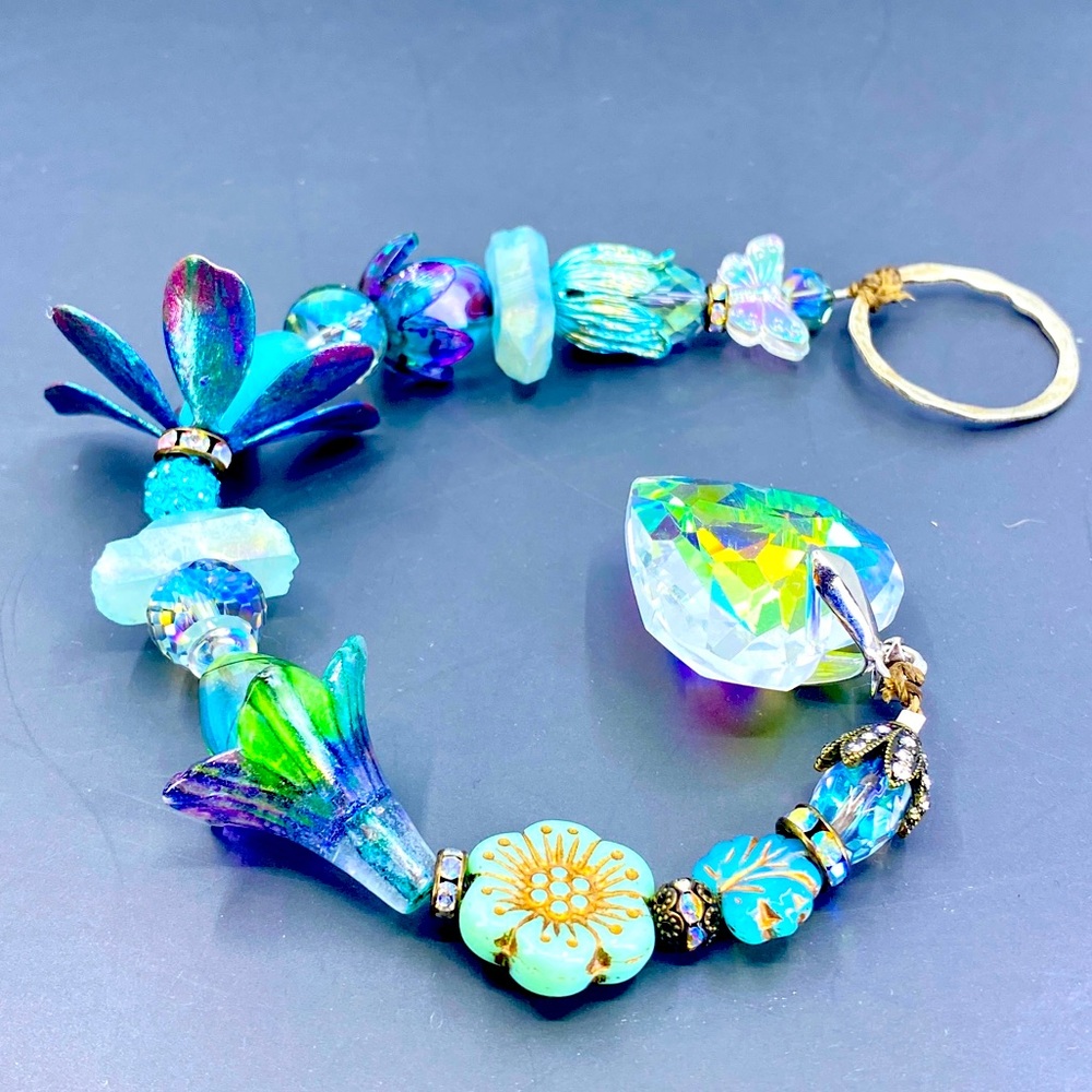 NEW Artisan Glass, Crystal & Metal Hanging From Luna Mountain Supply Company